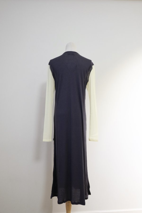 画像2: NON TOKYO BI COLOR SHEER ONE-PIECE GRAY x YELLOW (2)