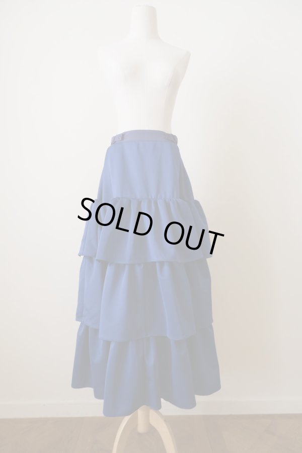 画像1: NON TOKYO JERSEY TIERED SKIRT blue (1)
