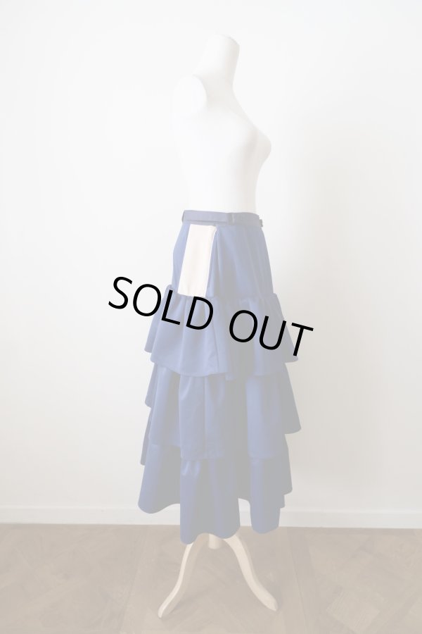画像2: NON TOKYO JERSEY TIERED SKIRT blue (2)