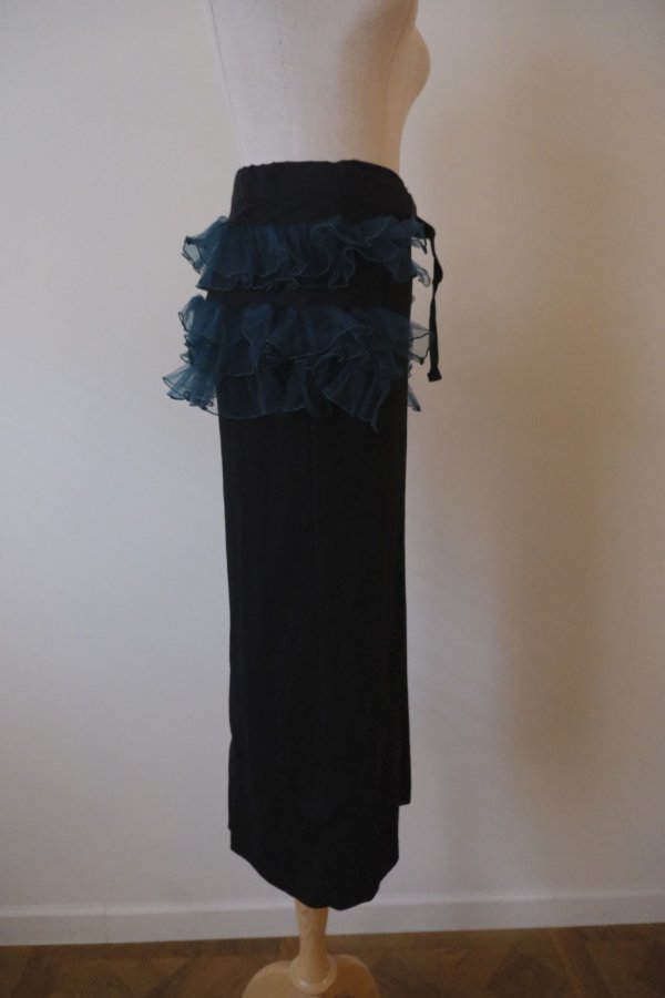 画像3: NON TOKYO PRINT RIB SKIRT black (3)