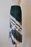 画像3: NON TOKYO PRINT RIB SKIRT green (3)