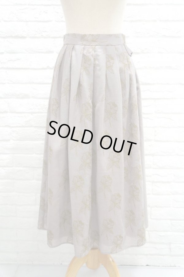 画像2: stastny su (シュチャストニースー）esper バラ刺繍スカート グレー (2)