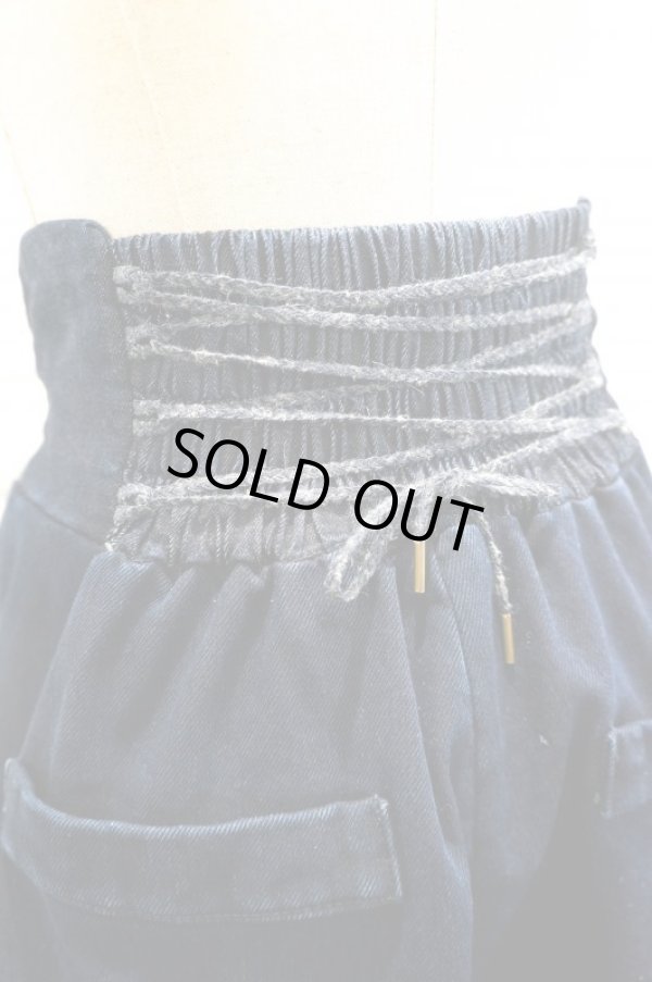 画像4: bedsidedrama (ベッドサイドドラマ) コルセットワイドジーンズ　INDIGO (4)