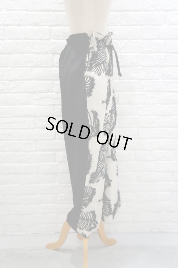 画像2: JUN OKAMOTO (ジュン オカモト) 本に挟まった栞みたいなパンツ white × black (2)