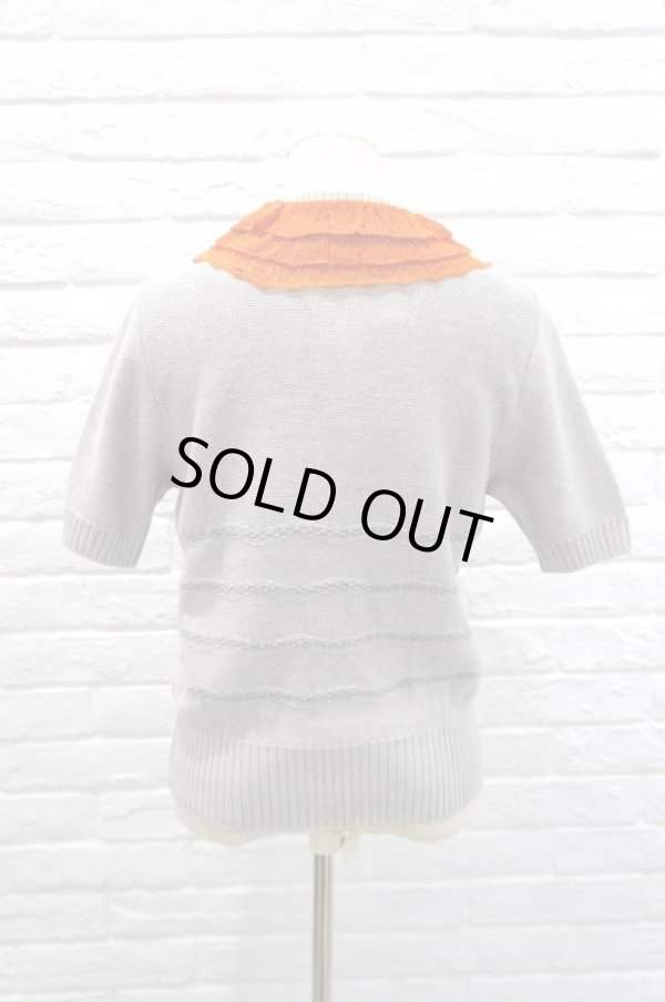 画像3: NON TOKYO（ノントーキョー） フリルカラーニットポロ　grey (3)