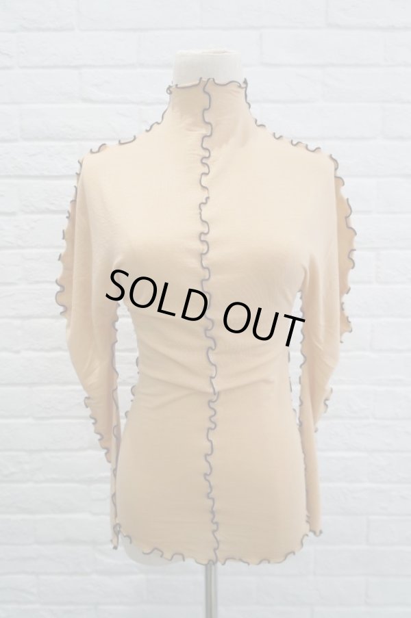 画像2: DECO depuis 1985 (デコ ドゥピュイイチキューハチゴー) CENTER SEEM TOPS beige (2)