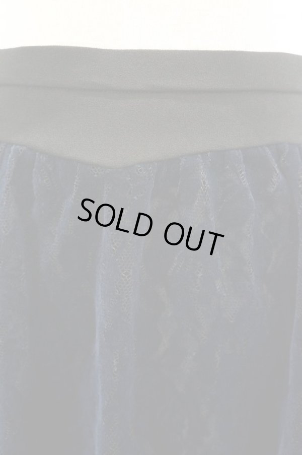 画像5: LOKITHO (ロキト) FLOCKEY LACE GYATHRED SKIRT navy (5)