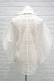 画像4: DECO depuis 1985 (デコ ドゥピュイイチキューハチゴー) 60 RAWN LACE HIGH NECK SHIRTS white (4)