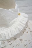 画像5: DECO depuis 1985 (デコ ドゥピュイイチキューハチゴー) 60 RAWN LACE HIGH NECK SHIRTS white (5)