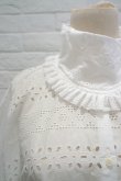 画像6: DECO depuis 1985 (デコ ドゥピュイイチキューハチゴー) 60 RAWN LACE HIGH NECK SHIRTS white (6)