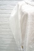 画像7: DECO depuis 1985 (デコ ドゥピュイイチキューハチゴー) 60 RAWN LACE HIGH NECK SHIRTS white (7)