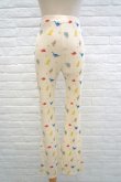 画像1: DECO depuis 1985 (デコ ドゥピュイイチキューハチゴー)  dinosaur waffle flare pants (1)