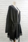 画像2: YuumiARIA WOOL RIB CARDIGAN  grey (2)