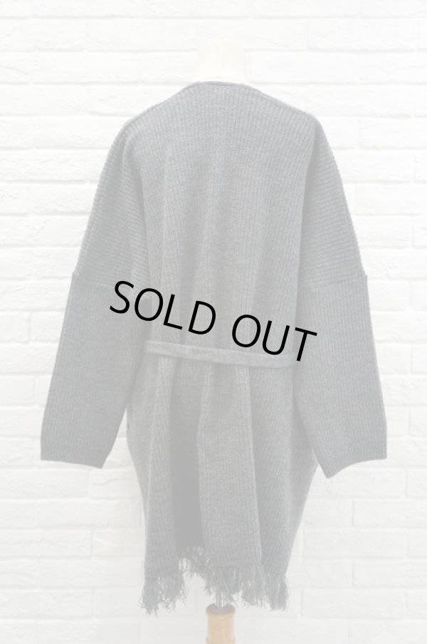 画像3: YuumiARIA WOOL RIB CARDIGAN  grey (3)