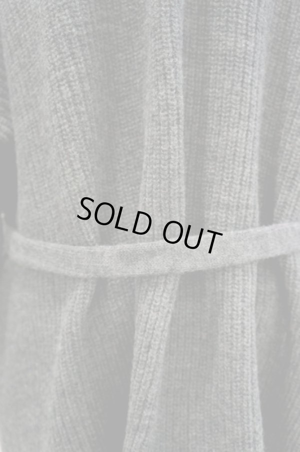 画像4: YuumiARIA WOOL RIB CARDIGAN  grey (4)