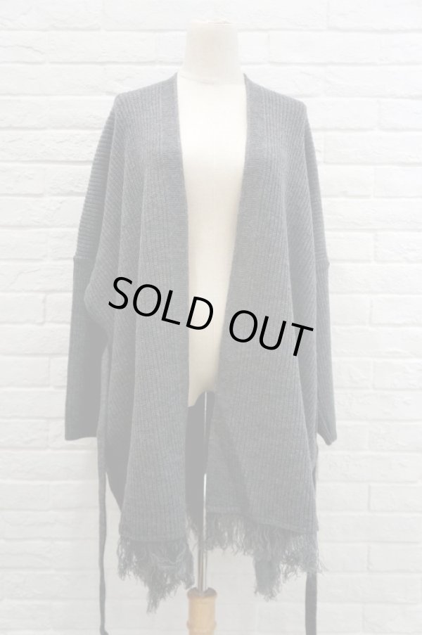 画像5: YuumiARIA WOOL RIB CARDIGAN  grey (5)