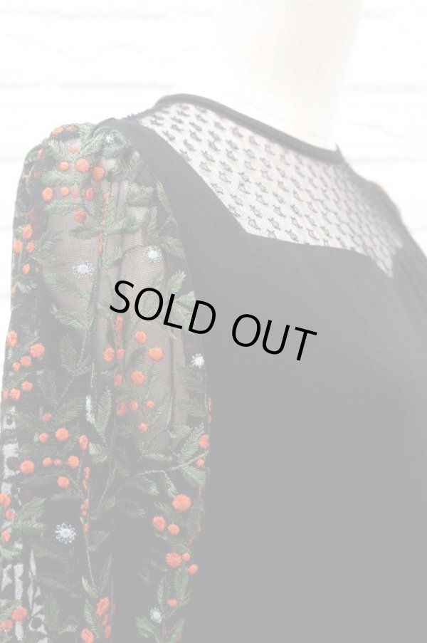 画像5: LOKITHO （ロキト）　EMBROIDERY SLEEVE DRESS red (5)