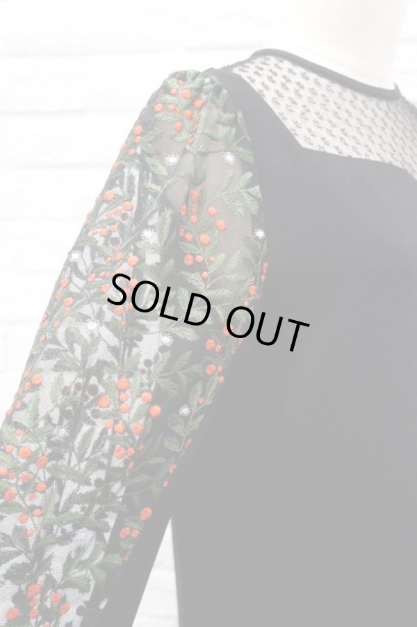 画像6: LOKITHO （ロキト）　EMBROIDERY SLEEVE DRESS red (6)