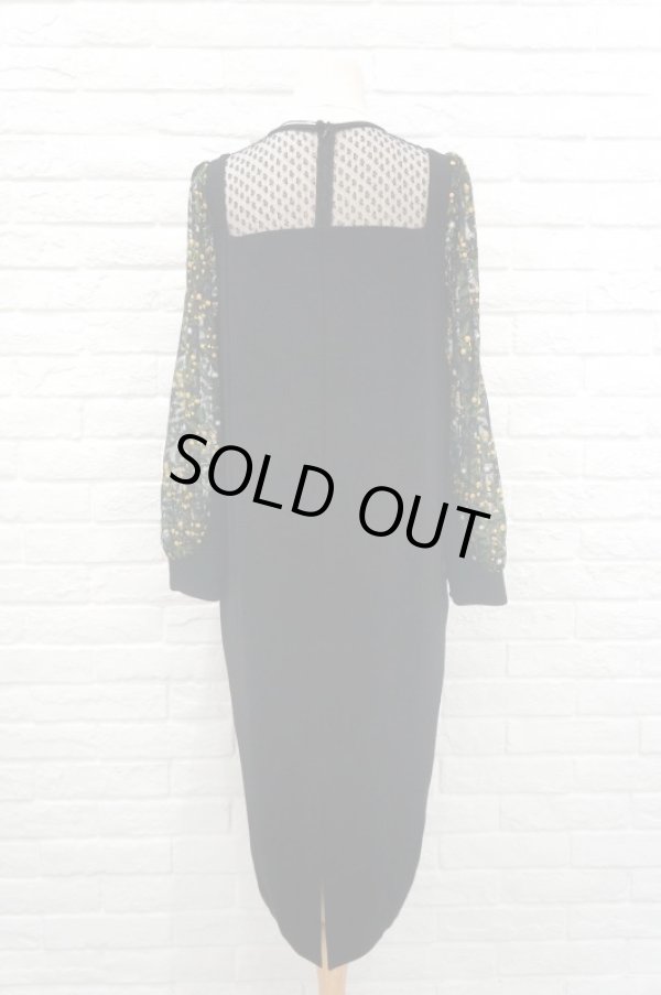 画像2: LOKITHO (ロキト) EMBROIDERY SLEEVE DRESS yellow (2)