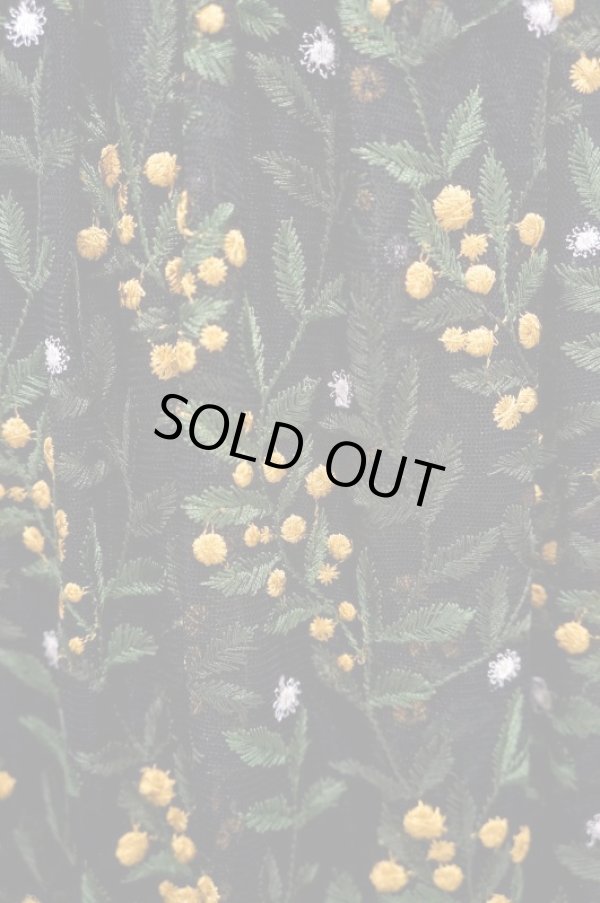 画像7: LOKITHO （ロキト）　EMBROIDERY FLARED DRESS ミモザ 刺繍ワンピース  yellow (7)