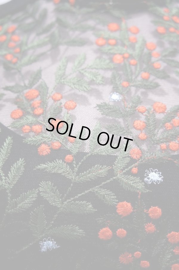 画像8: LOKITHO (ロキト) EMBROIDERY FLARED DRESS  red (8)