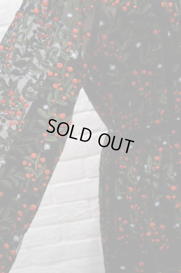 画像7: LOKITHO (ロキト) EMBROIDERY FLARED DRESS  red (7)