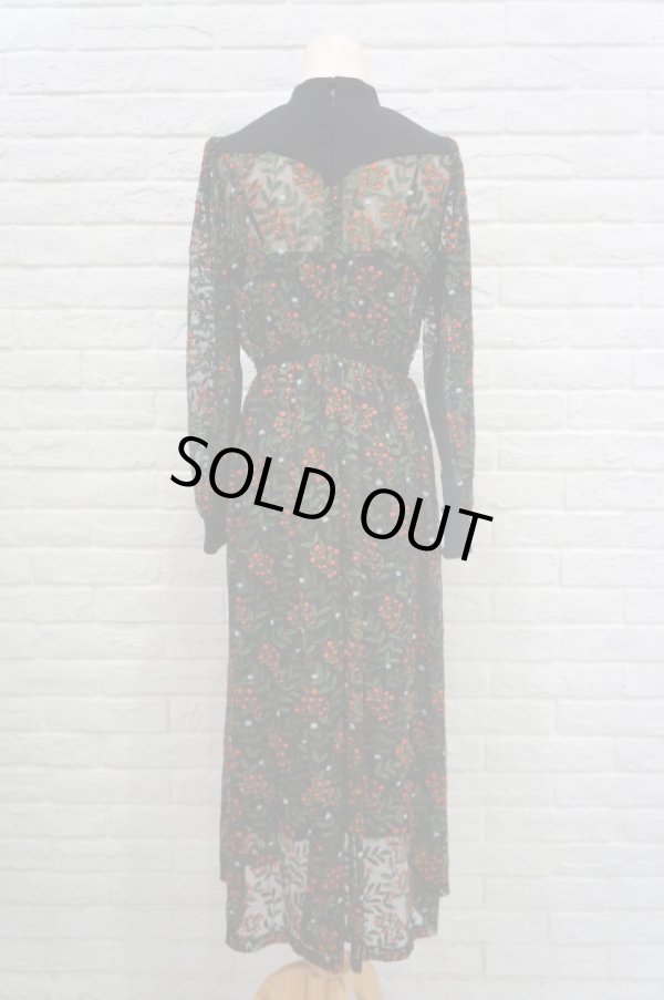 画像3: LOKITHO (ロキト) EMBROIDERY FLARED DRESS  red (3)