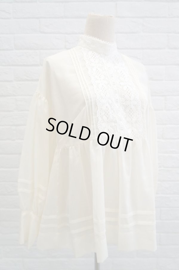 画像2: Drowse and yet... (ドラウズアンドイェット) ソフトボイルのトーションレースチュニック off white (2)