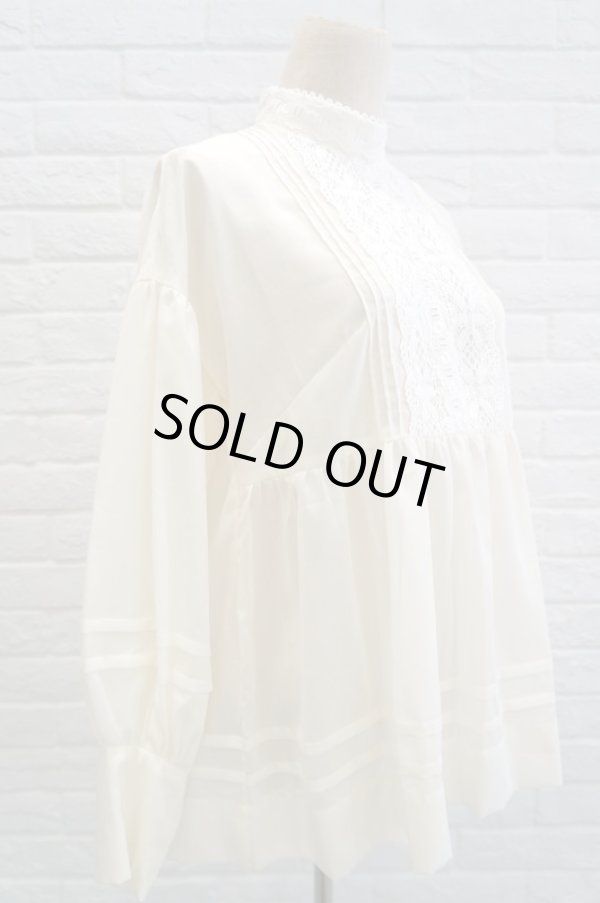 画像3: Drowse and yet... (ドラウズアンドイェット) ソフトボイルのトーションレースチュニック off white (3)