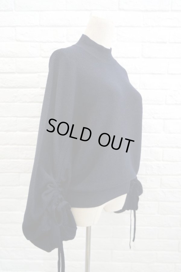 画像2: LOKITHO （ロキト） BIG SLEEVE HIGH NECK KNIT navy (2)