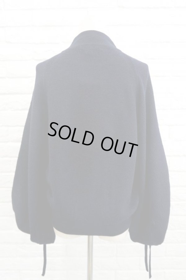 画像3: LOKITHO （ロキト） BIG SLEEVE HIGH NECK KNIT navy (3)