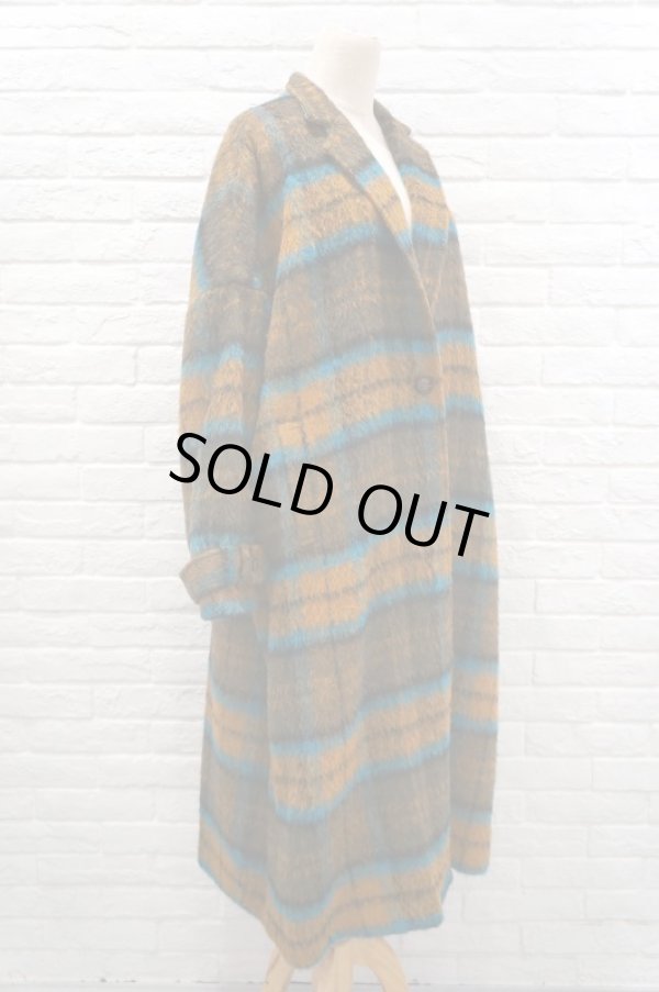 画像3: STOF (ストフ） バグチェックシャギーコート MUSTARD (3)