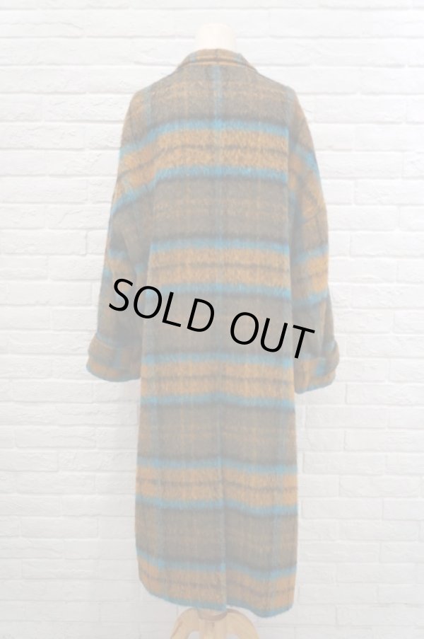 画像4: STOF (ストフ） バグチェックシャギーコート MUSTARD (4)