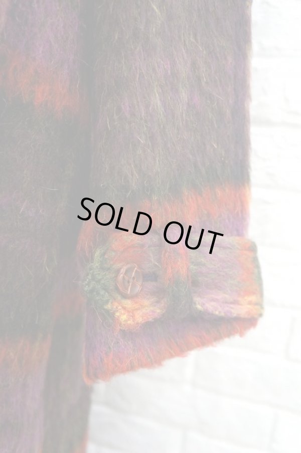 画像4: STOF (ストフ） バグチェックシャギーコート PURPLE (4)