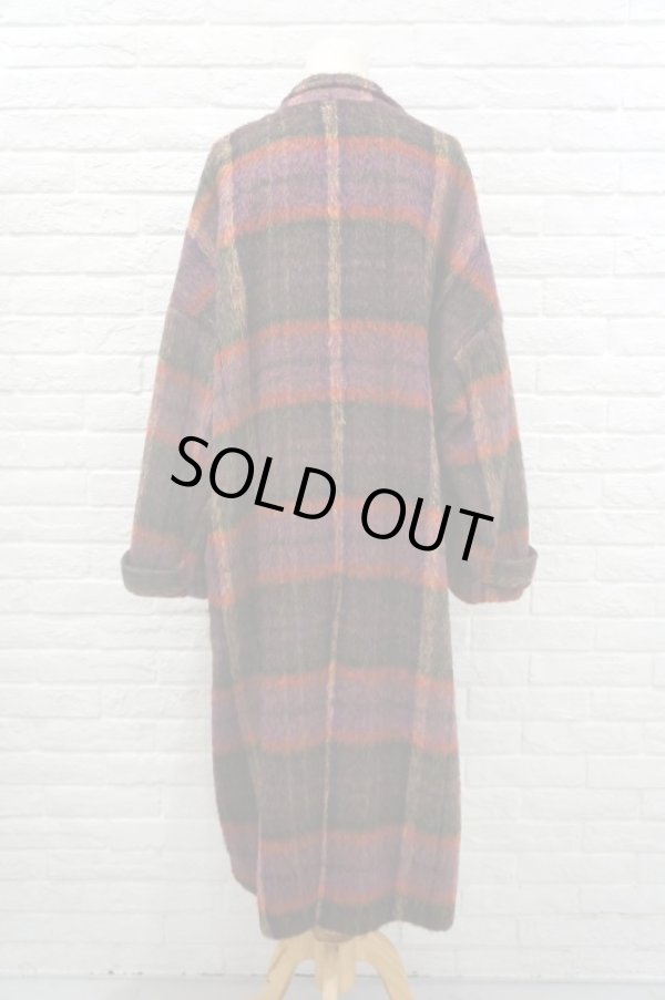 画像3: STOF (ストフ） バグチェックシャギーコート PURPLE (3)