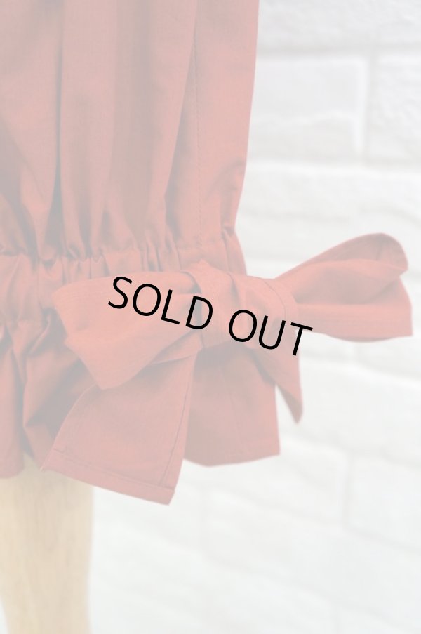 画像3: cikolata (チコラータ) テンセルタイプライターギャザーパンツ red (3)