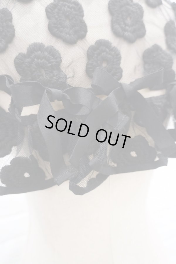 画像5: liroto （リロト）フラワー つけ襟  black (5)