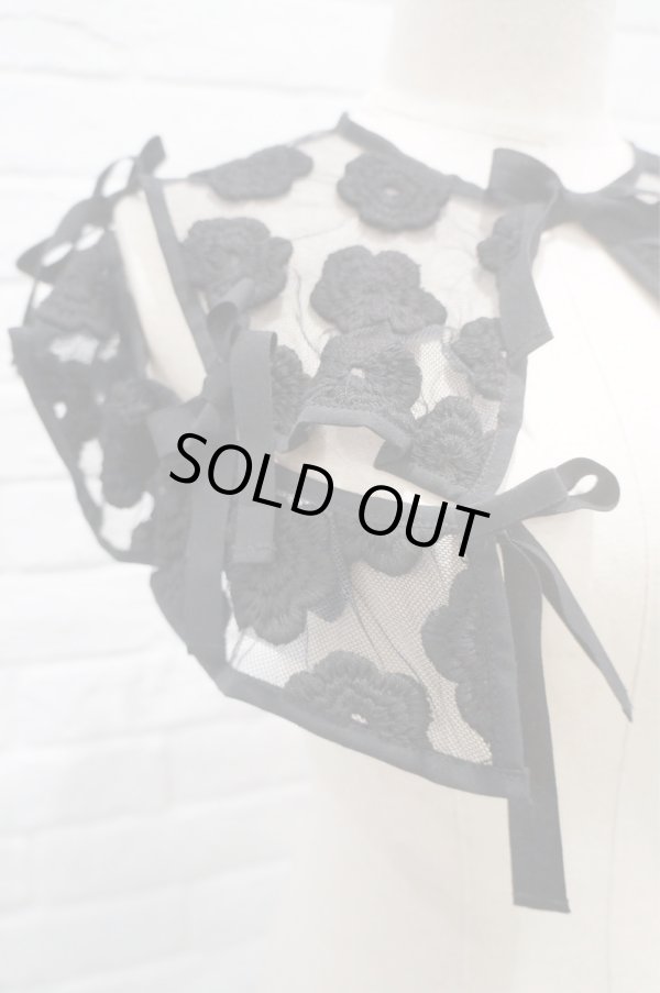 画像4: liroto （リロト）フラワー つけ襟  black (4)