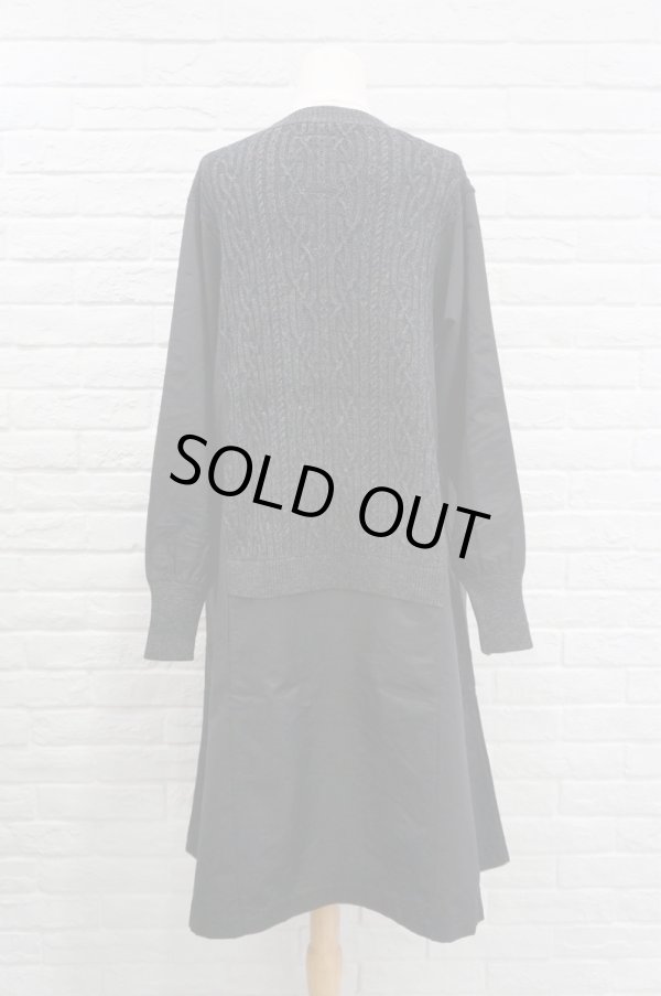 画像3: STOF (ストフ) ミックスニットワンピース black M (3)