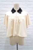 画像1:  HAND CUT EMBROIDERY TOP  ivory (1)