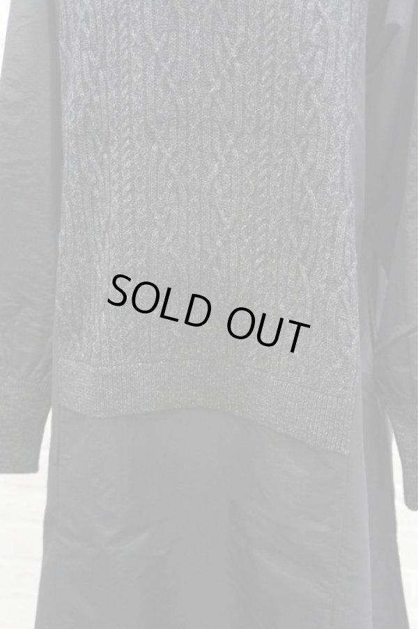 画像4: STOF (ストフ) ミックスニットワンピース black M (4)