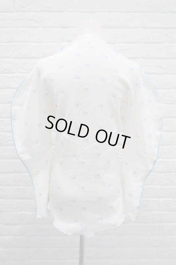 画像3: DECO depuis 1985 (デコ ドゥピュイイチキューハチゴー)  flower thermal gessyoku tops blue (3)