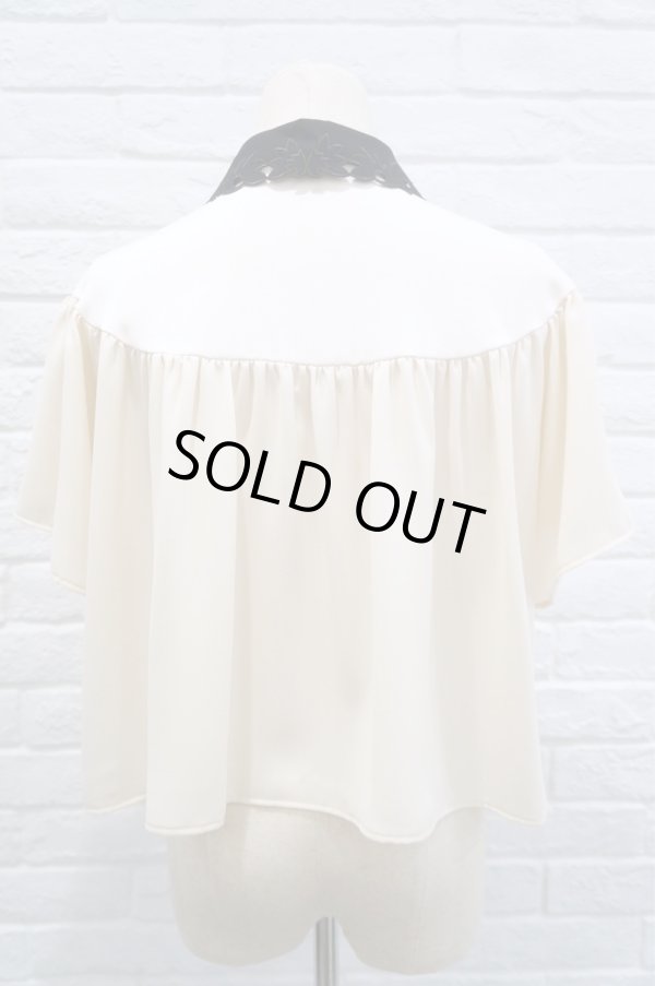画像4:  HAND CUT EMBROIDERY TOP  ivory (4)
