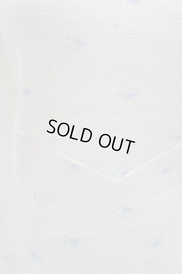 画像5: DECO depuis 1985 (デコ ドゥピュイイチキューハチゴー)  flower thermal gessyoku tops blue (5)