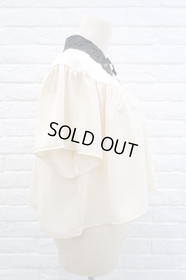 画像3:  HAND CUT EMBROIDERY TOP  ivory (3)