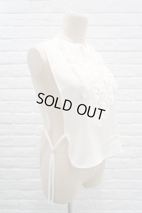 画像2: YuumiAria(ユウミアリア) FRILL SHIRT VEST white (2)
