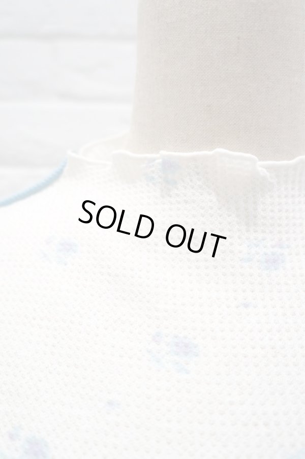 画像7: DECO depuis 1985 (デコ ドゥピュイイチキューハチゴー)  flower thermal gessyoku tops blue (7)