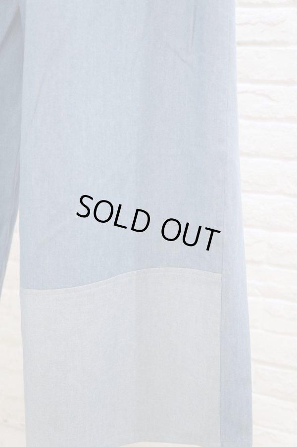 画像4: youmolaugh（ユーモラフ） テンセルデニムワイドパンツ SAX (4)