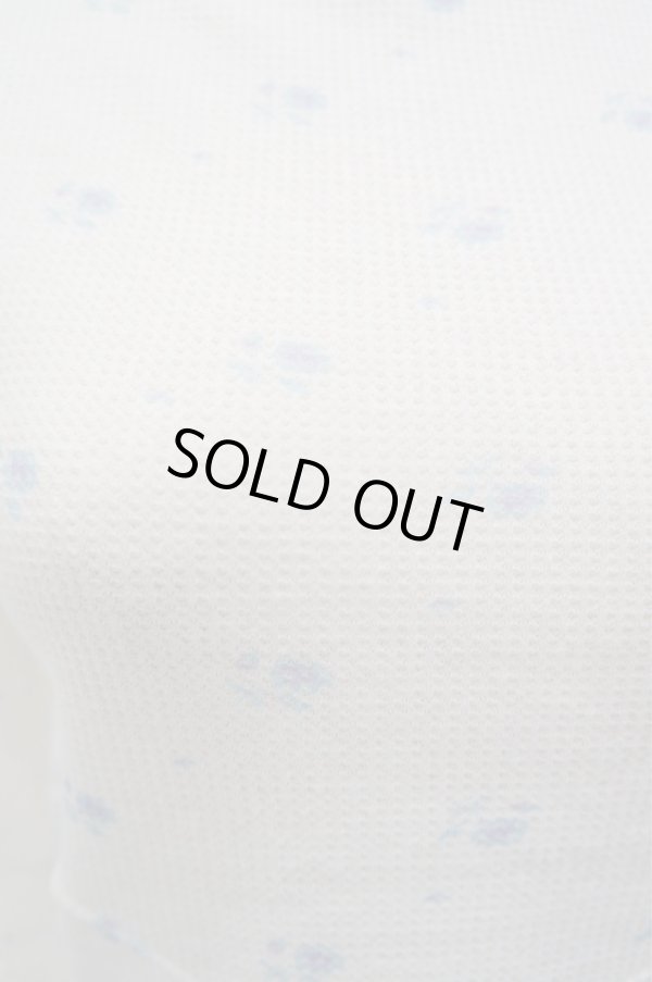 画像4: DECO depuis 1985 (デコ ドゥピュイイチキューハチゴー)  flower thermal gessyoku tops blue (4)