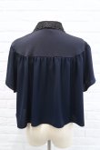 画像4: HAND CUT EMBROIDERY TOP   Navy (4)